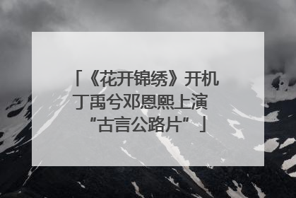 《花开锦绣》开机 丁禹兮邓恩熙上演“古言公路片”