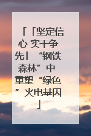 「坚定信心 实干争先」“钢铁森林”中 重塑“绿色”火电基因