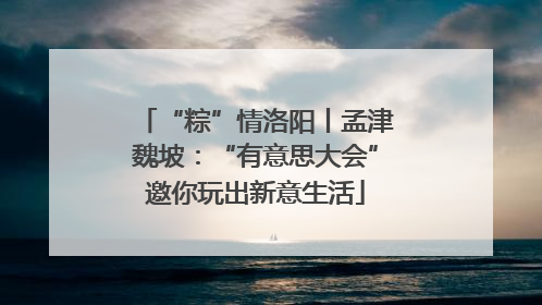 “粽”情洛阳丨孟津魏坡：“有意思大会”邀你玩出新意生活