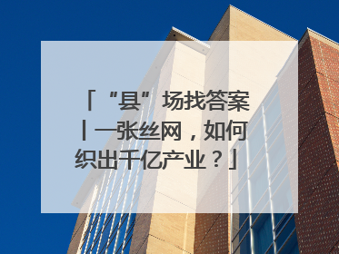 “县”场找答案丨一张丝网，如何织出千亿产业？
