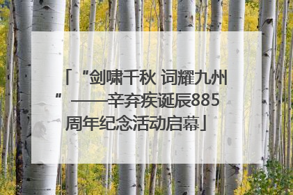 “剑啸千秋 词耀九州”——辛弃疾诞辰885周年纪念活动启幕