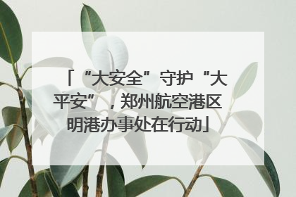 “大安全”守护“大平安”，郑州航空港区明港办事处在行动