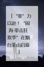 “拳”力以赴！“闹海·拳击狂欢季”在烟台莱山启幕