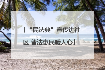 “民法典”宣传进社区 普法惠民暖人心