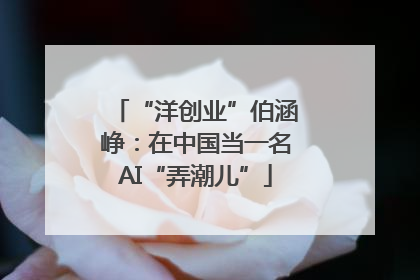 “洋创业”伯涵峥：在中国当一名AI“弄潮儿”