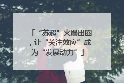 “苏超”火爆出圈，让“关注效应”成为“发展动力”