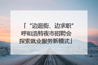 “边逛街、边求职” 呼和浩特夜市招聘会探索就业服务新模式