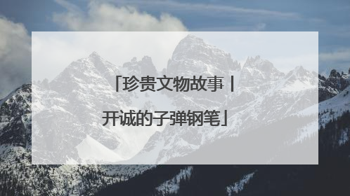 珍贵文物故事丨开诚的子弹钢笔