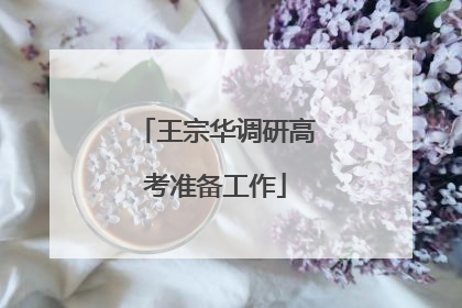 王宗华调研高考准备工作