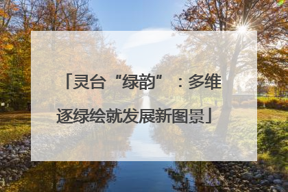 灵台“绿韵”：多维逐绿绘就发展新图景