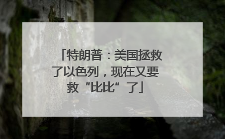 特朗普：美国拯救了以色列，现在又要救“比比”了