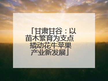 甘肃甘谷：以苗木繁育为支点 撬动花牛苹果产业新发展