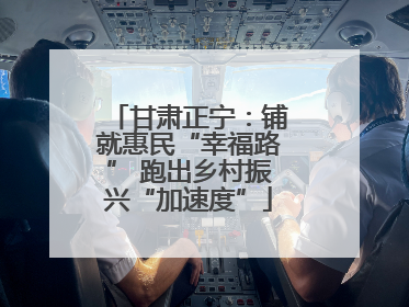 甘肃正宁：铺就惠民“幸福路” 跑出乡村振兴“加速度”
