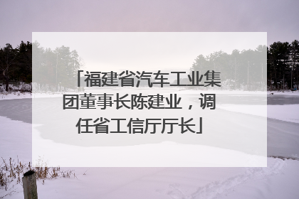 福建省汽车工业集团董事长陈建业，调任省工信厅厅长