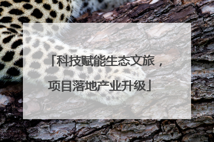 科技赋能生态文旅，项目落地产业升级
