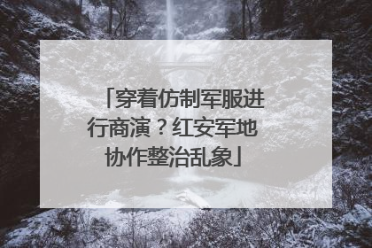 穿着仿制军服进行商演？红安军地协作整治乱象
