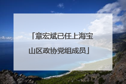 章宏斌已任上海宝山区政协党组成员