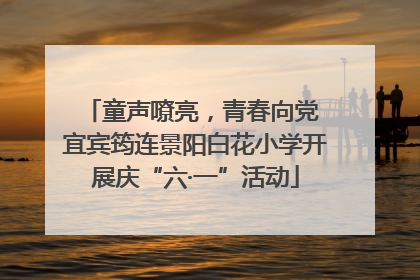 童声嘹亮，青春向党 宜宾筠连景阳白花小学开展庆“六·一”活动