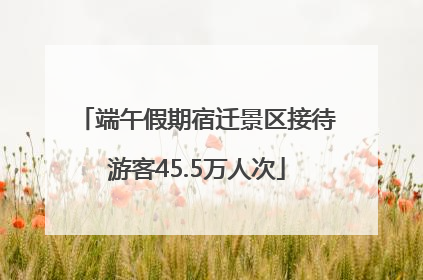 端午假期宿迁景区接待游客45.5万人次
