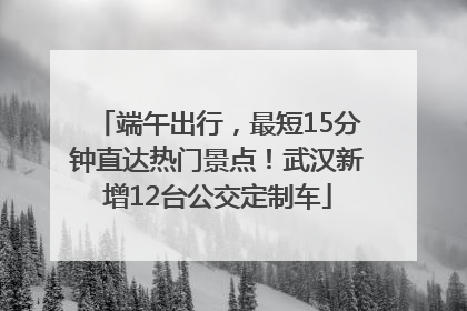 端午出行，最短15分钟直达热门景点！武汉新增12台公交定制车