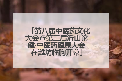 第八届中医药文化大会暨第三届沂山论健·中医药健康大会在潍坊临朐开幕