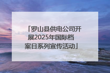 罗山县供电公司开展2025年国际档案日系列宣传活动