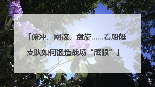 俯冲、翻滚、盘旋……看船艇支队如何锻造战场“鹰眼”