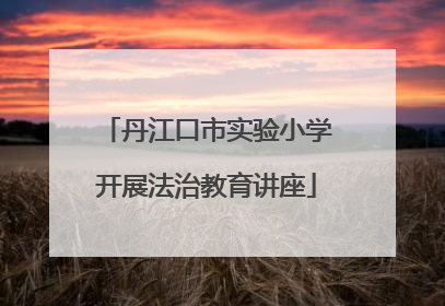 丹江口市实验小学开展法治教育讲座