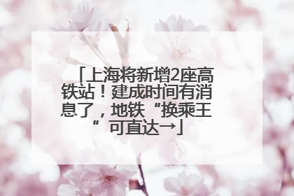 上海将新增2座高铁站！建成时间有消息了，地铁“换乘王”可直达→