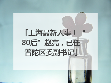 上海最新人事！“80后”赵亮，已任普陀区委副书记