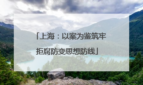 上海：以案为鉴筑牢拒腐防变思想防线