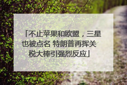 不止苹果和欧盟，三星也被点名 特朗普再挥关税大棒引强烈反应