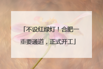 不设红绿灯！合肥一重要通道，正式开工