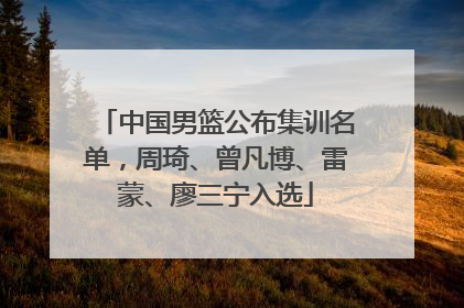 中国男篮公布集训名单，周琦、曾凡博、雷蒙、廖三宁入选