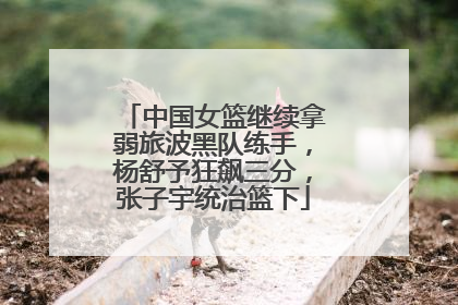 中国女篮继续拿弱旅波黑队练手，杨舒予狂飙三分，张子宇统治篮下