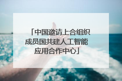 中国邀请上合组织成员国共建人工智能应用合作中心