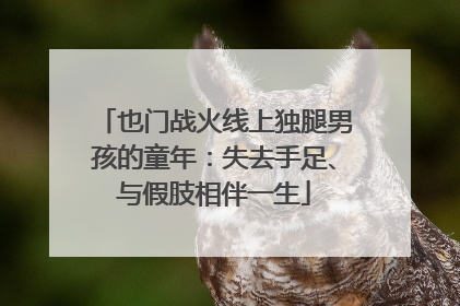也门战火线上独腿男孩的童年：失去手足、与假肢相伴一生