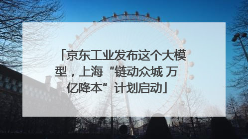 京东工业发布这个大模型，上海“链动众城 万亿降本”计划启动