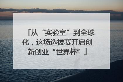 从“实验室”到全球化，这场选拔赛开启创新创业“世界杯”