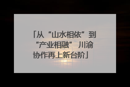从“山水相依”到“产业相融” 川渝协作再上新台阶