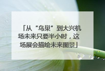 从“鸟巢”到大兴机场未来只要半小时，这场展会描绘未来图景