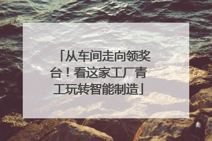 从车间走向领奖台！看这家工厂青工玩转智能制造