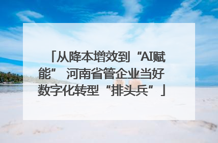 从降本增效到“AI赋能” 河南省管企业当好数字化转型“排头兵”
