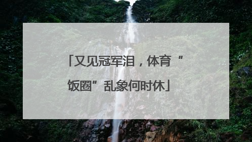 又见冠军泪，体育“饭圈”乱象何时休