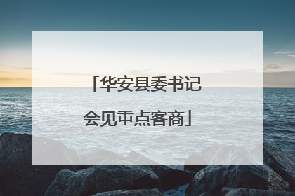 华安县委书记会见重点客商