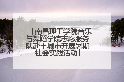 南昌理工学院音乐与舞蹈学院志愿服务队赴丰城市开展暑期社会实践活动