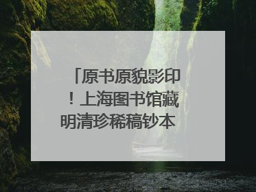 原书原貌影印！上海图书馆藏明清珍稀稿钞本整理出版