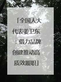 全国人大代表姜卫东：借力品牌创建推动高质效履职