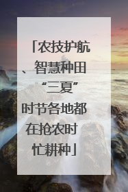 农技护航、智慧种田 “三夏”时节各地都在抢农时 忙耕种