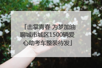 击掌青春 为梦加油 聊城市城区1500辆爱心助考车整装待发